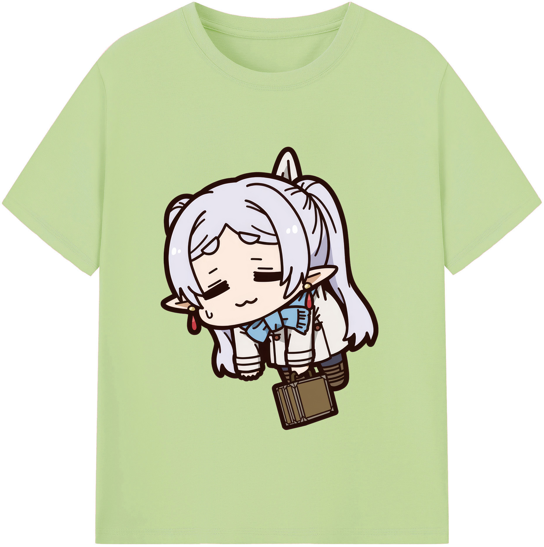 （画像用） 葬送のフリーレン Frieren 綿100％半袖Tシャツ（フロントプリント）